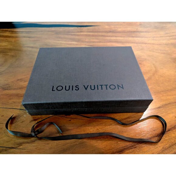 Louis Vuitton Brown Gift Box With Ribbon & Tissue Paper 12x8x2.5 - Picture 1 of 16